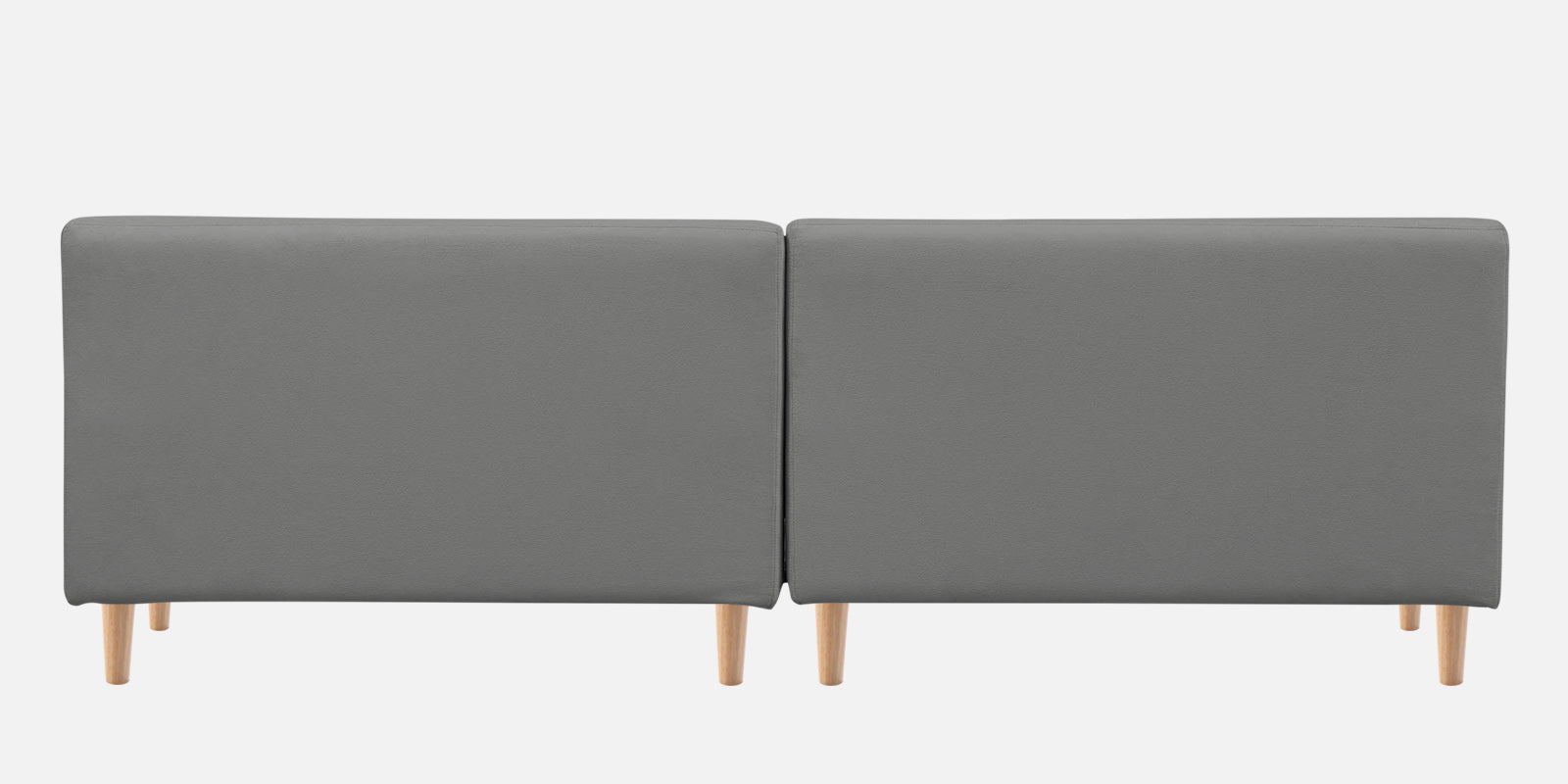 Woody Fabric LHS Sectional Sofa (3+Lounger) In Smoke Grey Colour - Febonic Living
