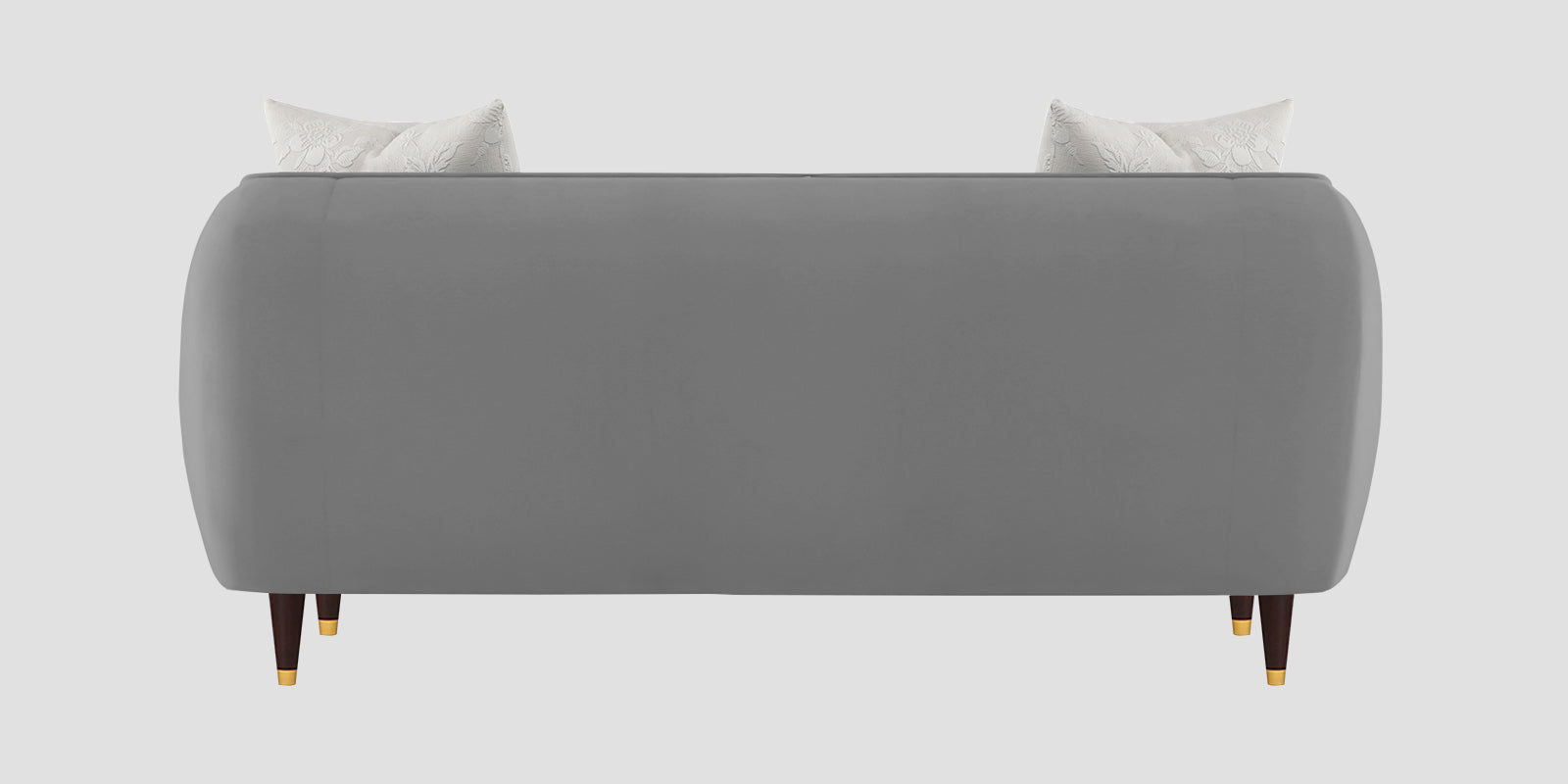 Hairo Velvet 2 Seater Sofa In Light Grey Colour - Febonic Living