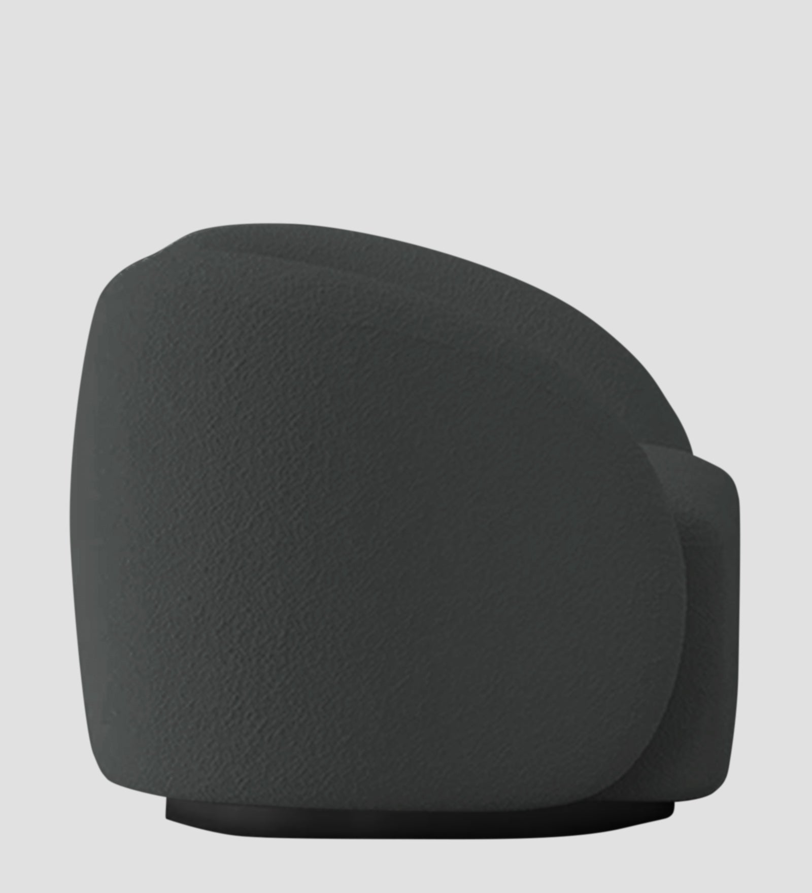 Miles Boucle Fabric Swivel Chair in Shadow Grey Colour