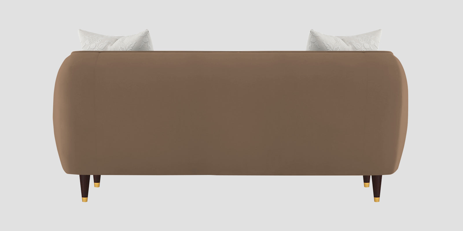 Hairo Velvet 2 Seater Sofa In Mocha Mouse Colour - Febonic Living