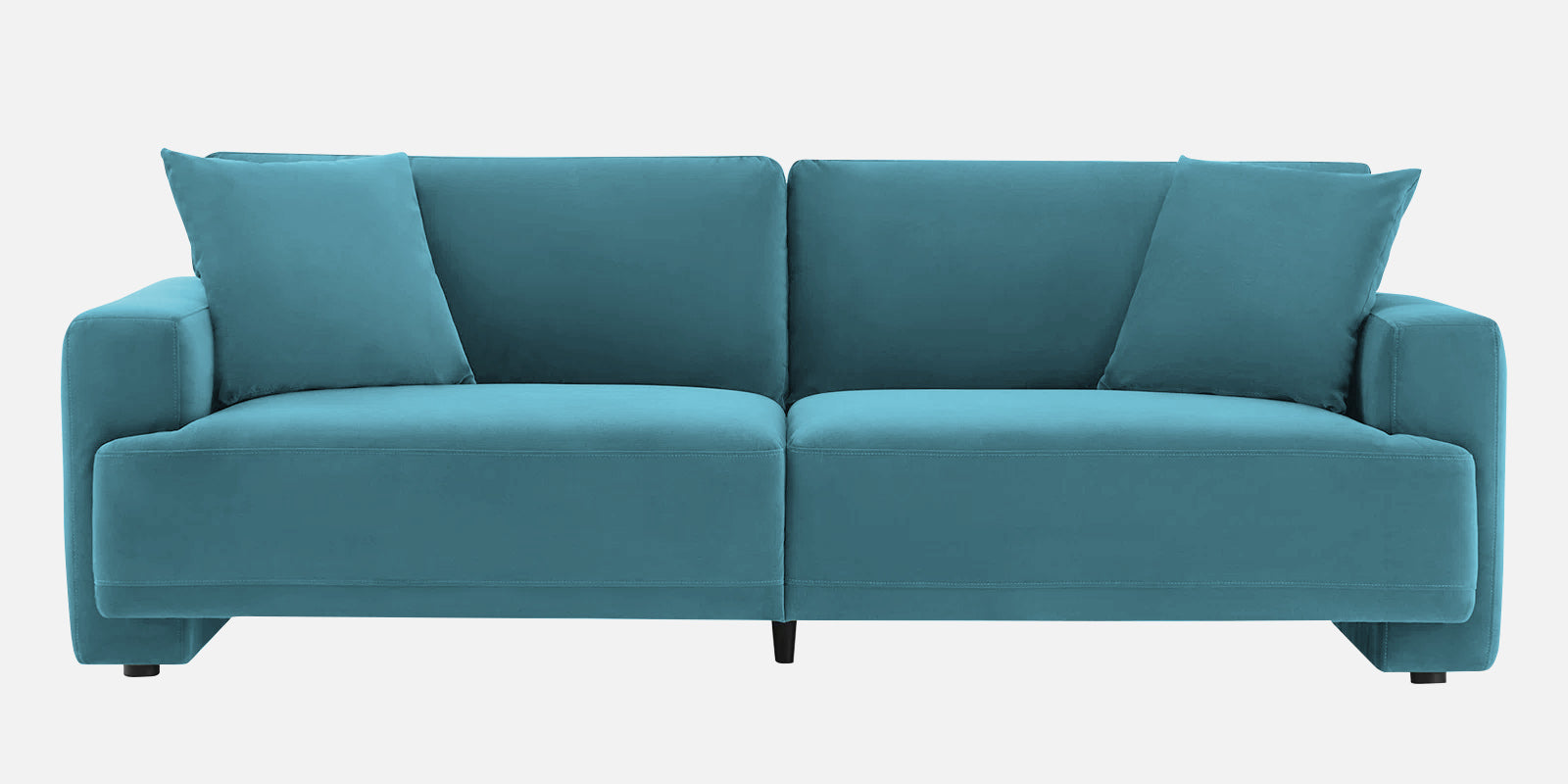 Kosta Velvet 3 Seater Sofa In Aqua Blue Colour - Febonic Living