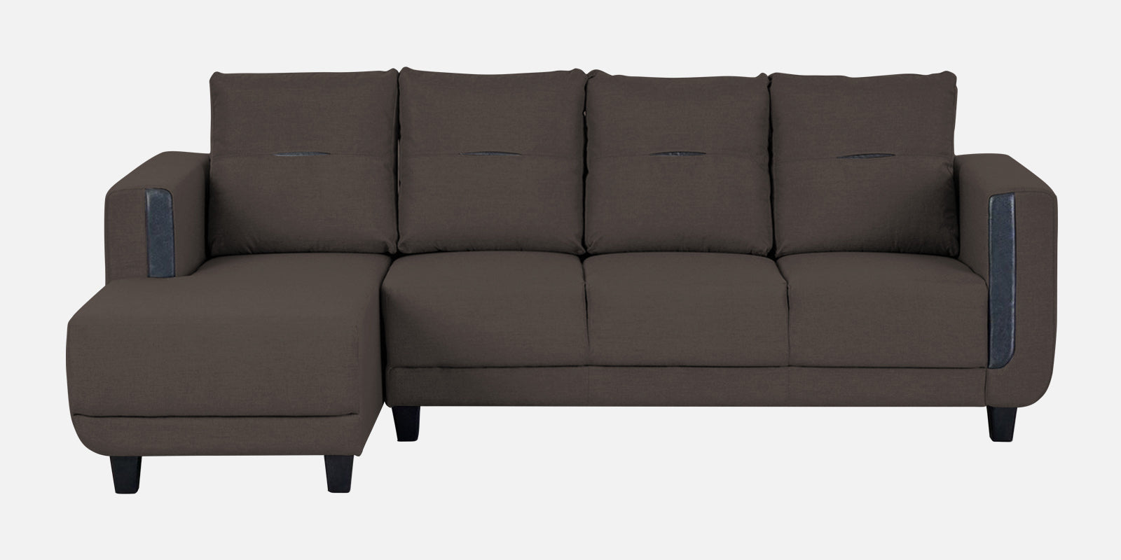 Perry Fabric RHS Sectional Sofa (3+Lounger) In Caspa Brown Colour - Febonic Living