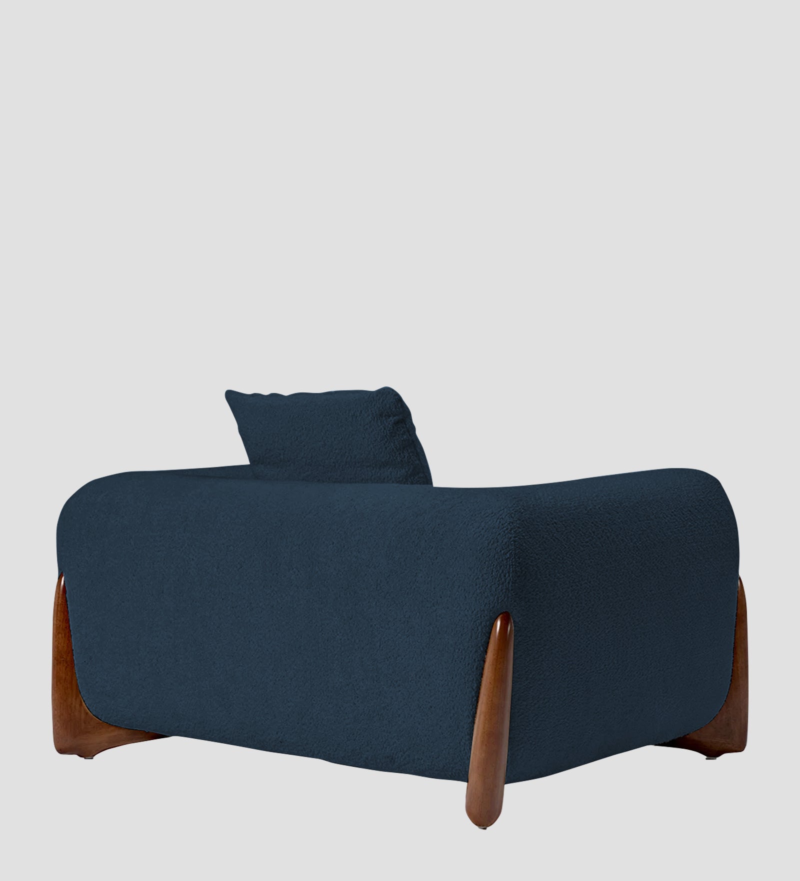 Boko Boucle 1 Seater Sofa In Classic Blue Colour - Febonic Living