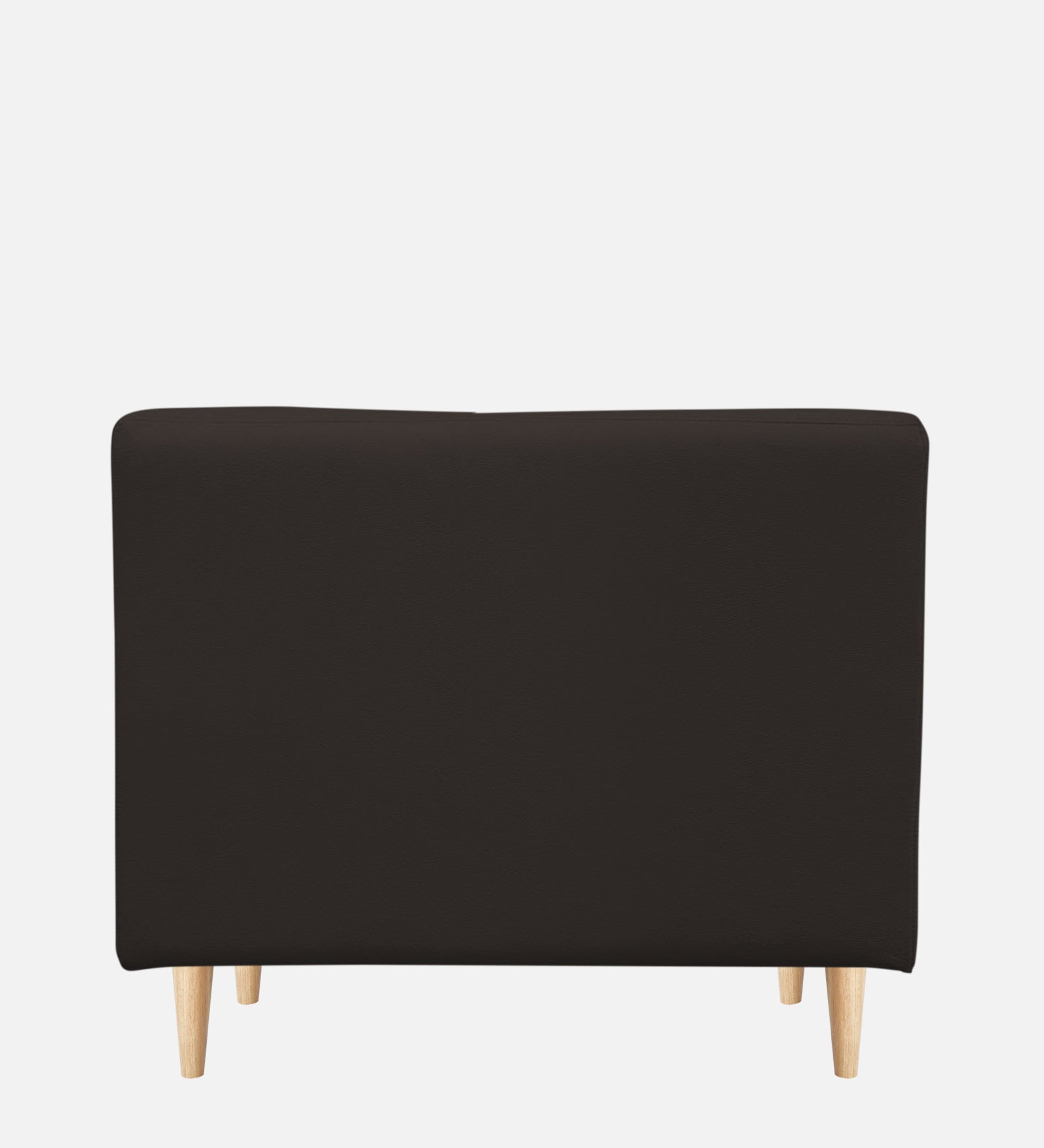 Woody Fabric 1 Seater Sofa in Coal Brown Colour