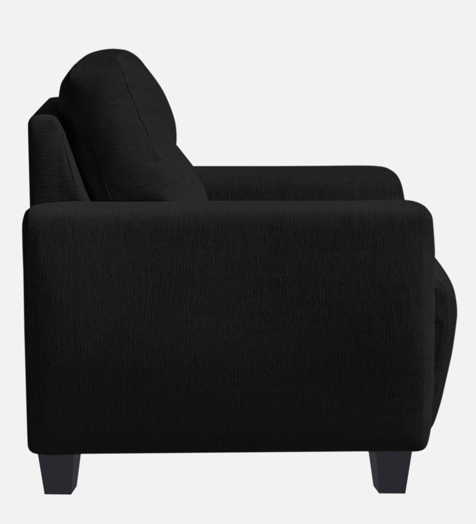 Bakadi Fabric 1 Seater Sofa In Zed black Colour - Febonic Living