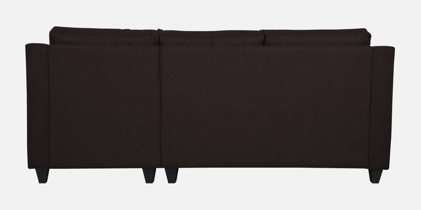 Welly Fabric LHS Sectional Sofa (2+Lounger) In Dark Brown Colour