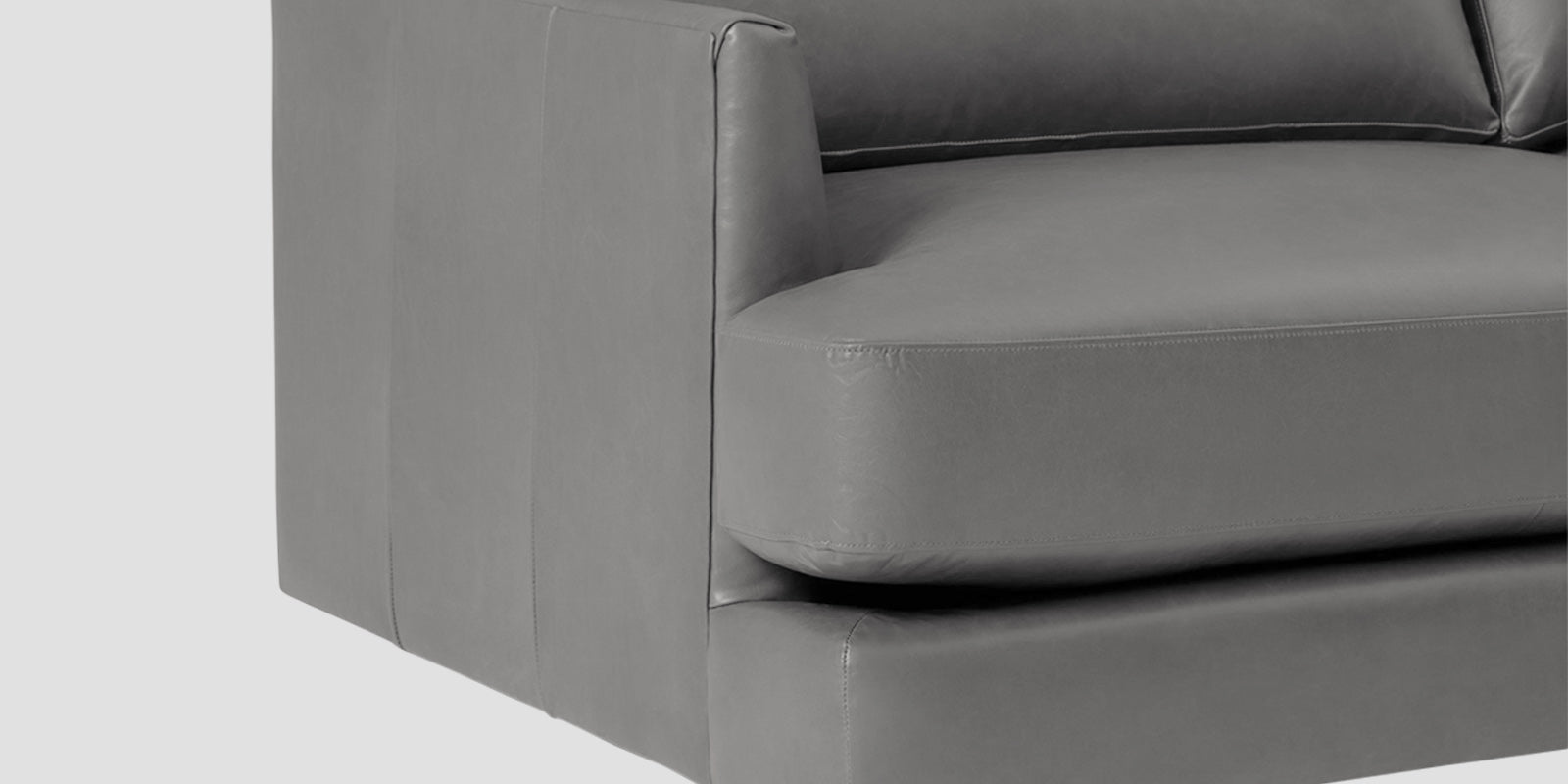 Sterio Leatherette 2 Seater Sofa In Dim Grey Colour - Febonic Living