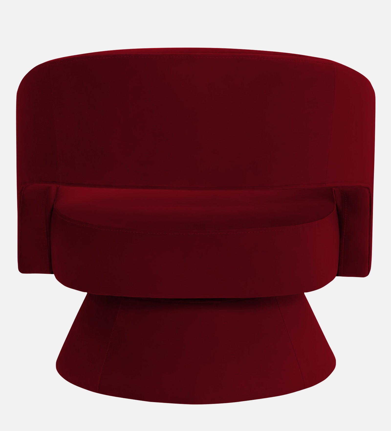 Pendra Velvet Swivel Chair In Cherry Red Colour - Febonic Living