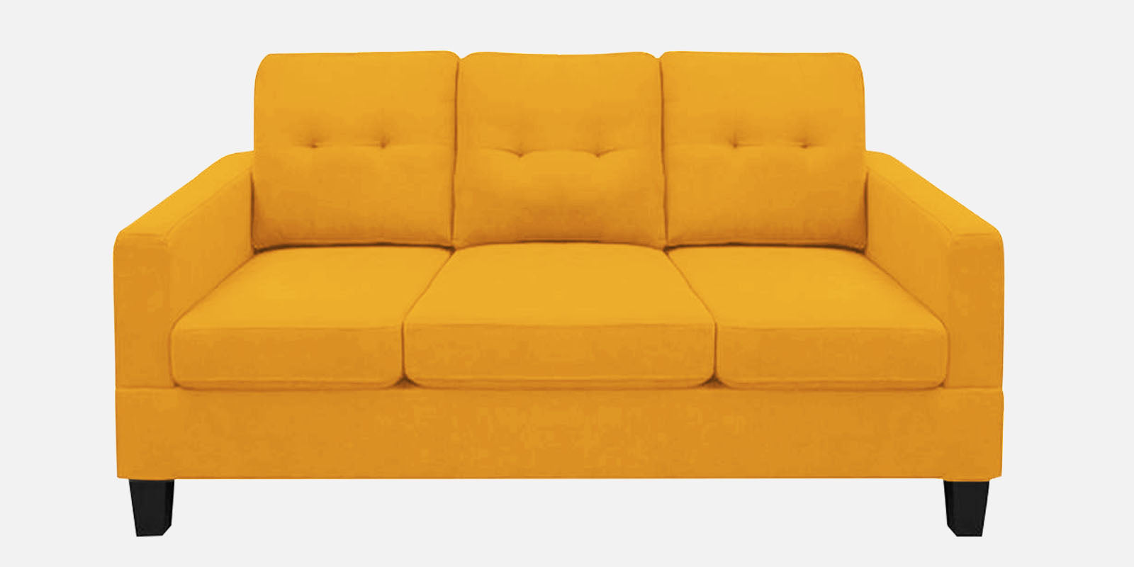 Thomas Fabric 3 Seater Sofa In Bold Yellow Colour - Febonic Living
