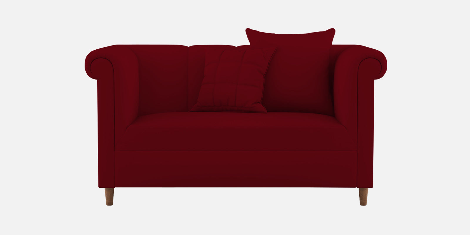 Rubi Velvet 2 Seater Sofa In Cherry Red Colour - Febonic Living