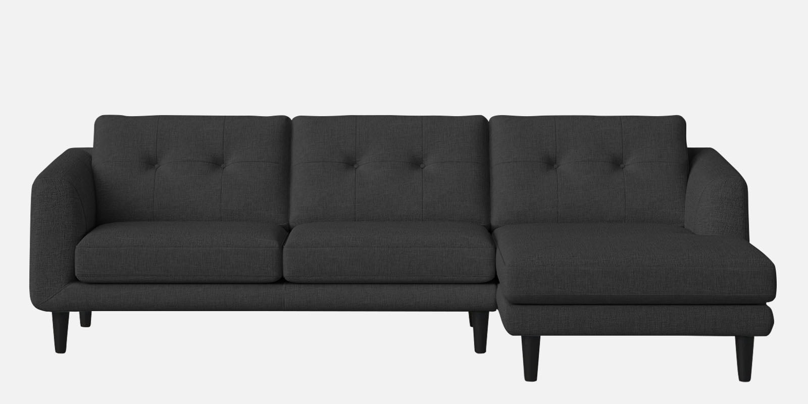 Natasha Velvet LHS Sectional Sofa (3+Lounger) In Hory Grey Colour - Febonic Living