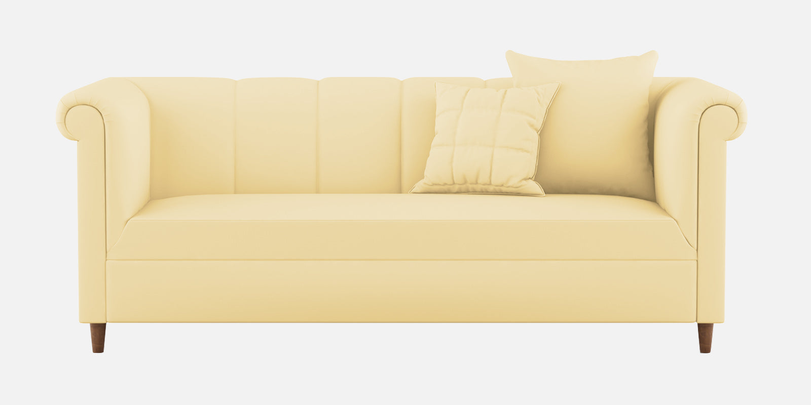Rubi Velvet 3 Seater Sofa In Sandy Beige Colour - Febonic Living