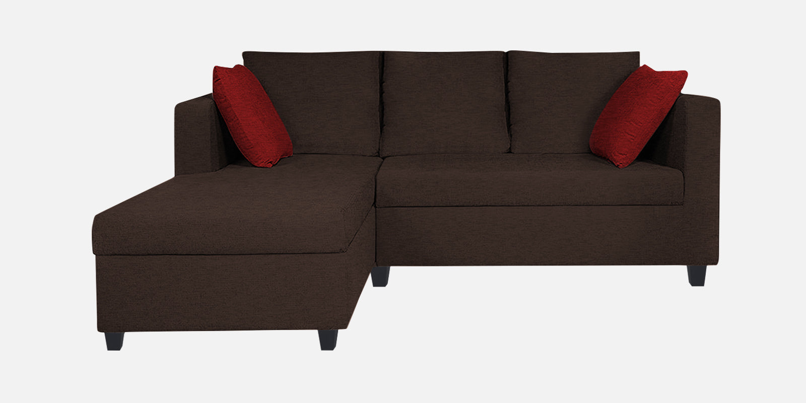 Nebula Fabric RHS Sectional Sofa (2+Lounger) In Coffee Brown Colour - Febonic Living