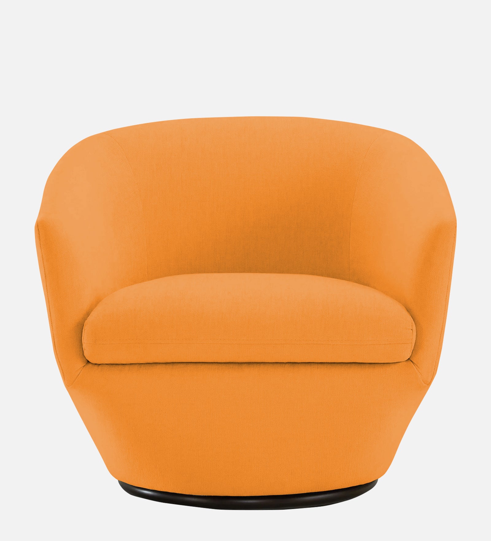 Haddie Velvet Swivel Chair In Tangerine Orange Colour - Febonic Living