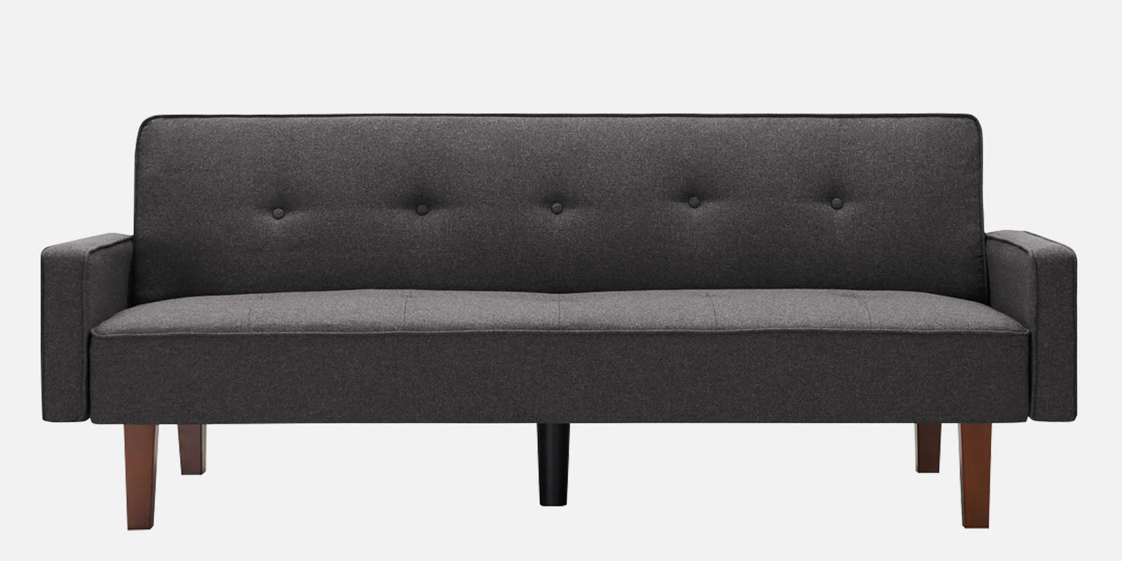 Nebia Fabric 3 Seater Convertible Sofa Cum Bed In Maba Grey Colour - Febonic Living