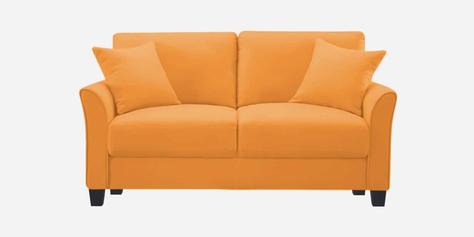 Daroo Velvet 2 Seater Sofa In Tangerine Orange Colour - Febonic Living