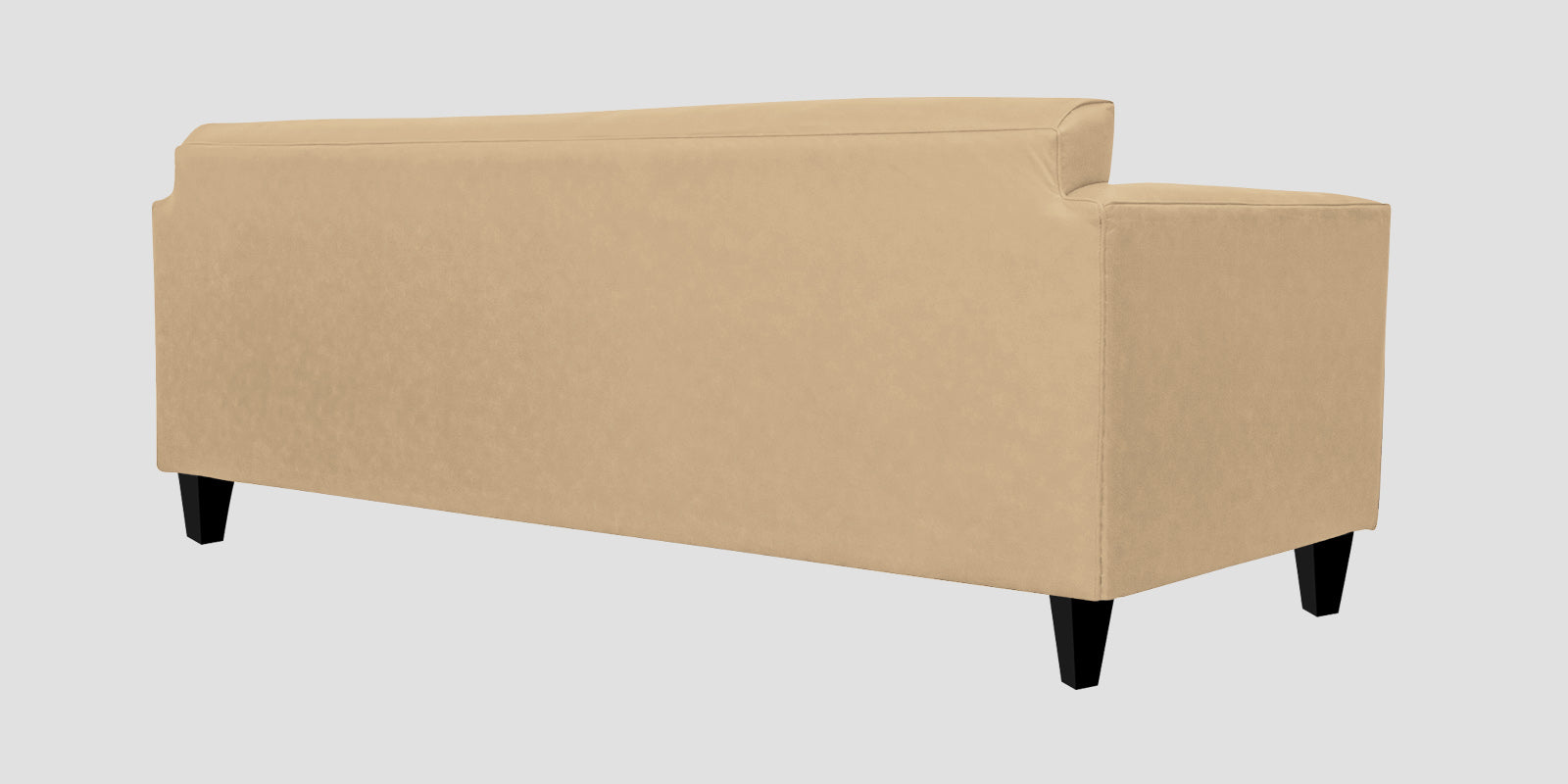 Convi Leatherette 3 Seater Sofa In Corn Beige Colour - Febonic Living