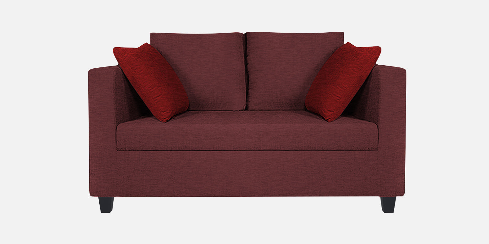 Nuska Fabric 2 Seater Sofa In Blaze Red Colour - Febonic Living
