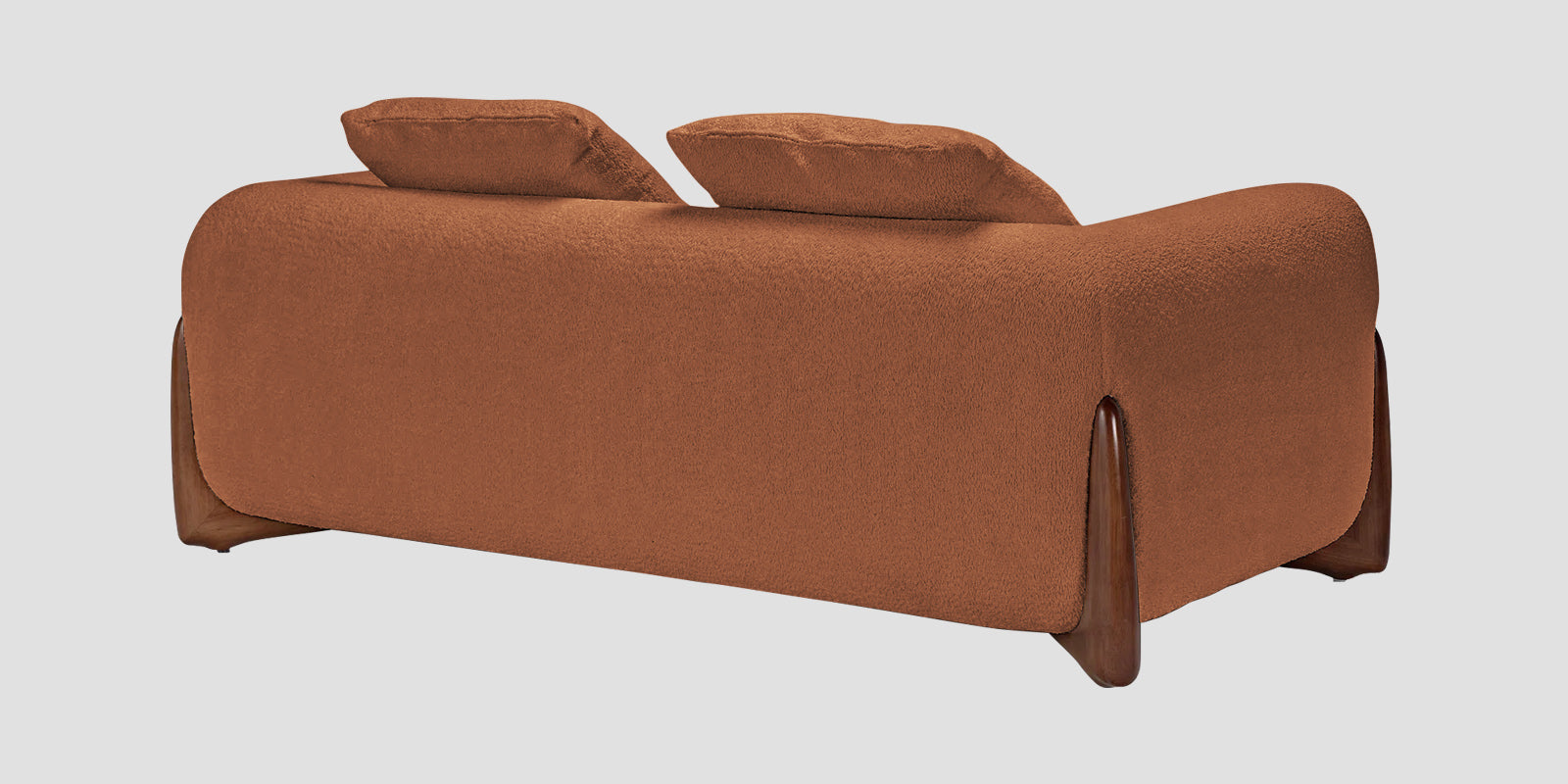 Boko Boucle 2 Seater Sofa In Light Orange Colour - Febonic Living