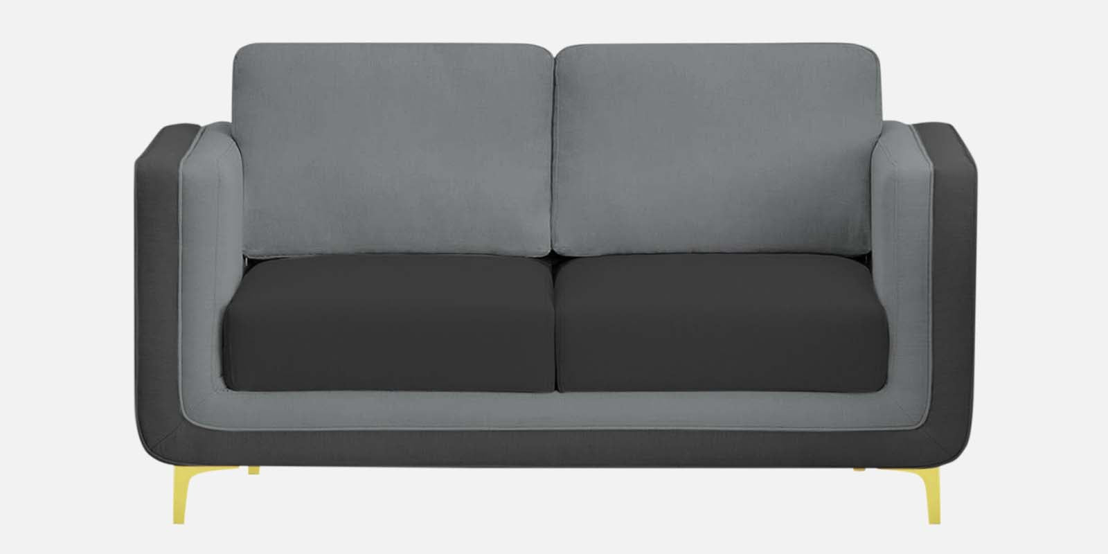 Visky Velvet 2 Seater Sofa In Pearl Grey And Hory Grey Colour - Febonic Living