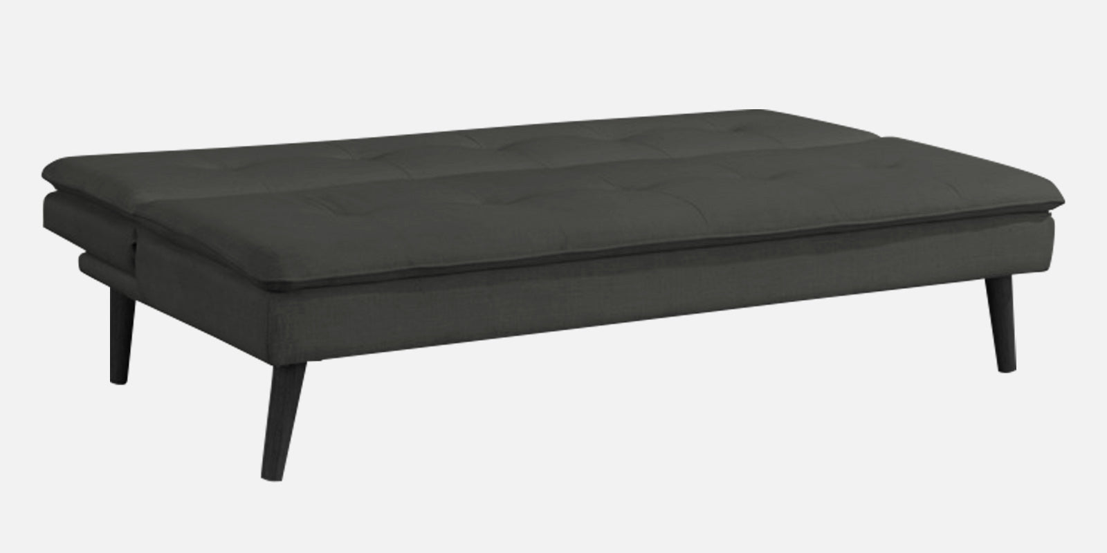 Toner Fabric 3 Seater Convertible Sofa Cum Bed In Charcoal Grey Colour - Febonic Living