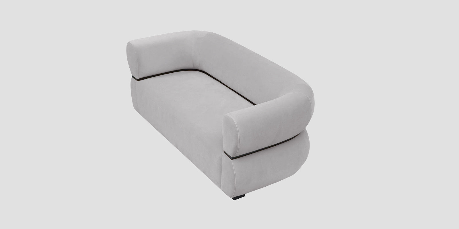 Kula Velvet 2 Seater Sofa In Concrete Grey Colour - Febonic Living