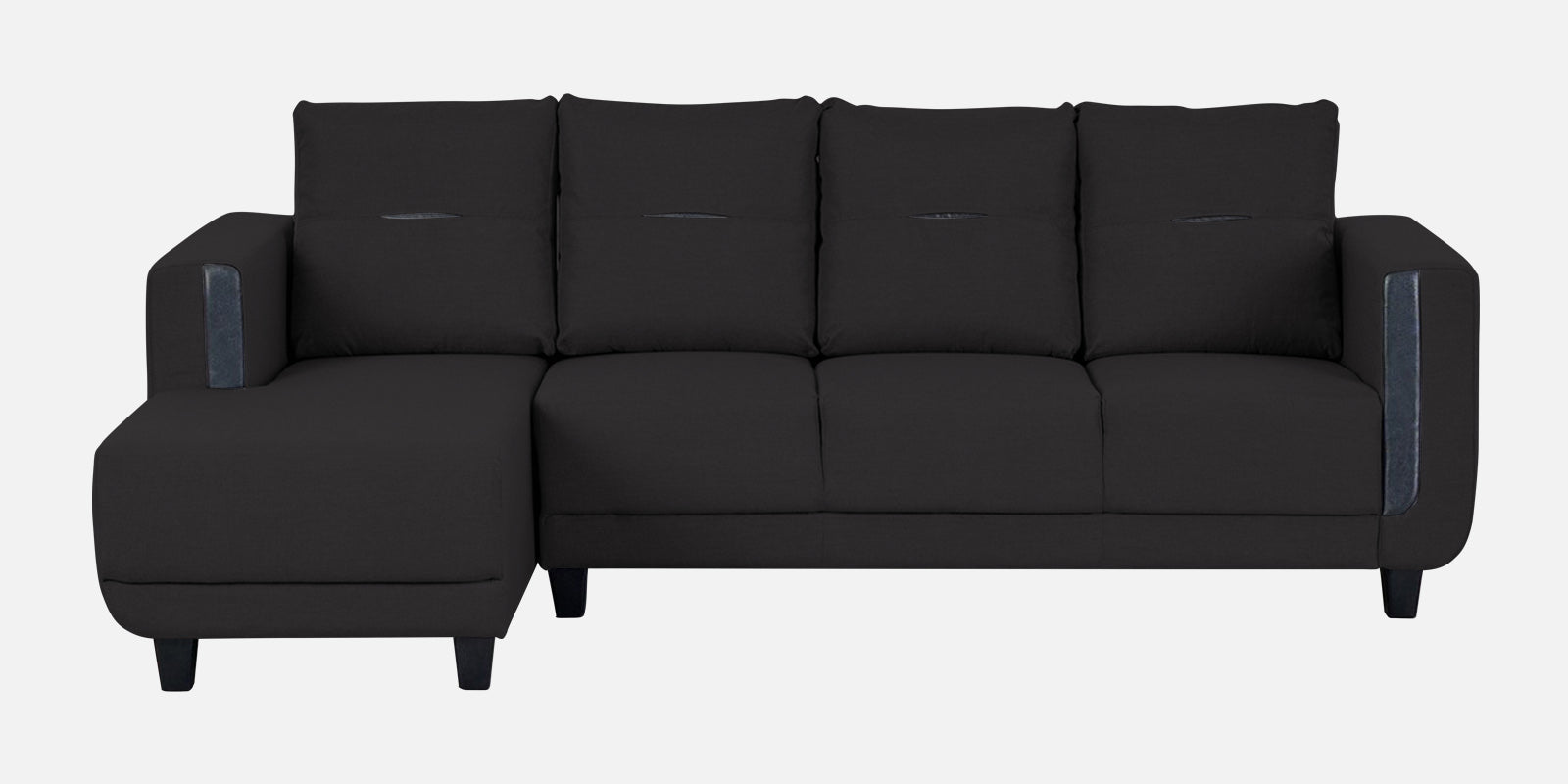 Perry Fabric RHS Sectional Sofa (3+Lounger) In Maba Grey Colour - Febonic Living