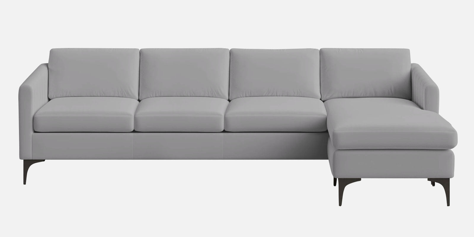 Haru Fabric LHS Sectional Sofa (3+Lounger) In Concrete Grey Colour - Febonic Living