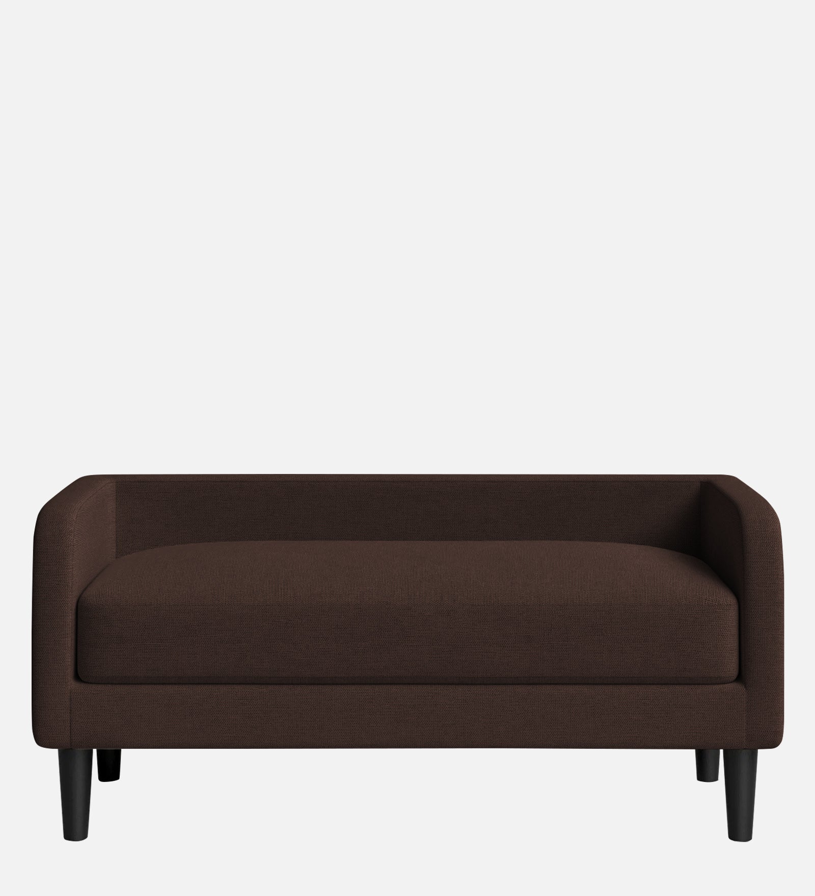 Maya Fabric Bench In Coffee Brown Colour - Febonic Living