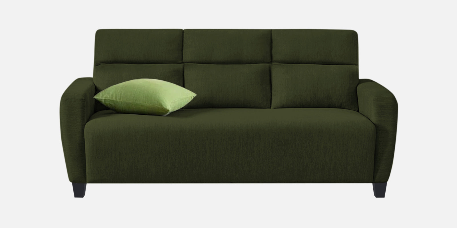 Bakadi Fabric 3 Seater Sofa in Olive Green Colour
