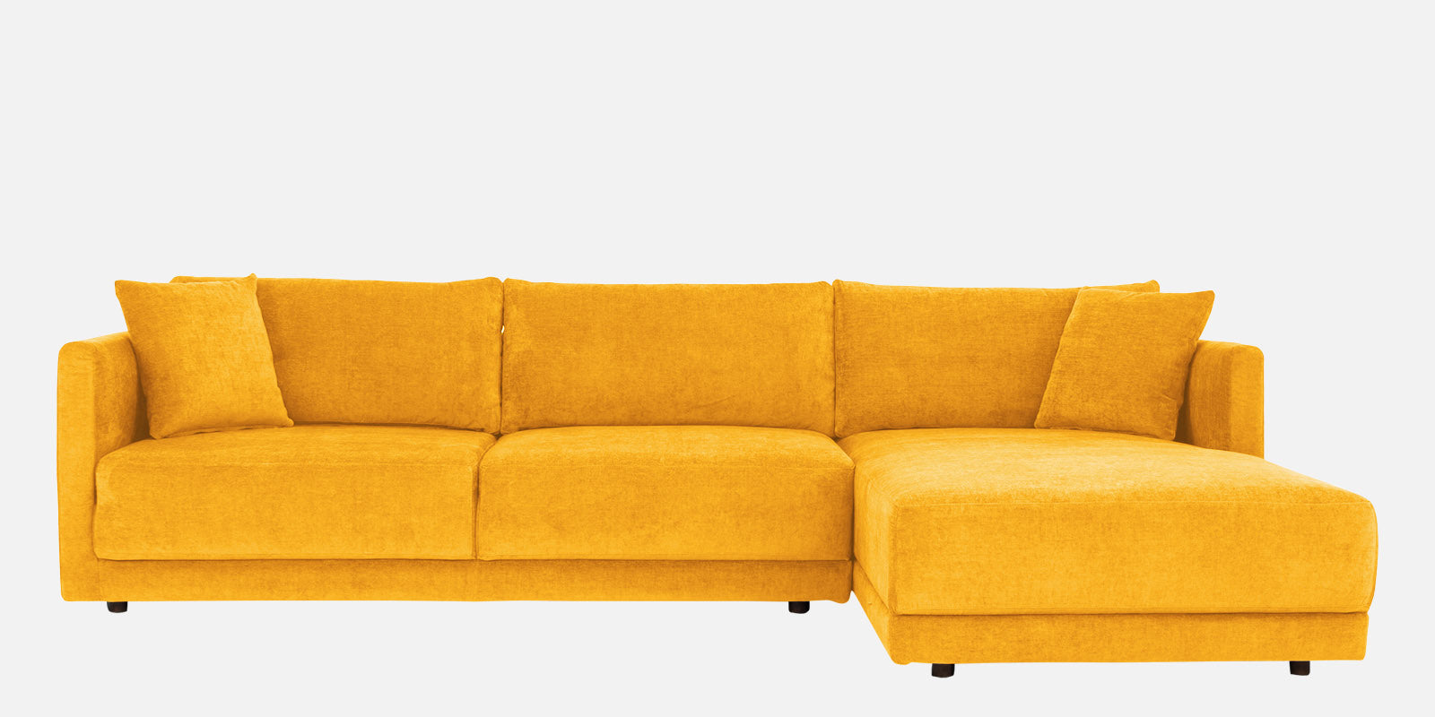 Northern Fabric LHS Sectional Sofa (3+Lounger) In Bold Yellow Colour - Febonic Living