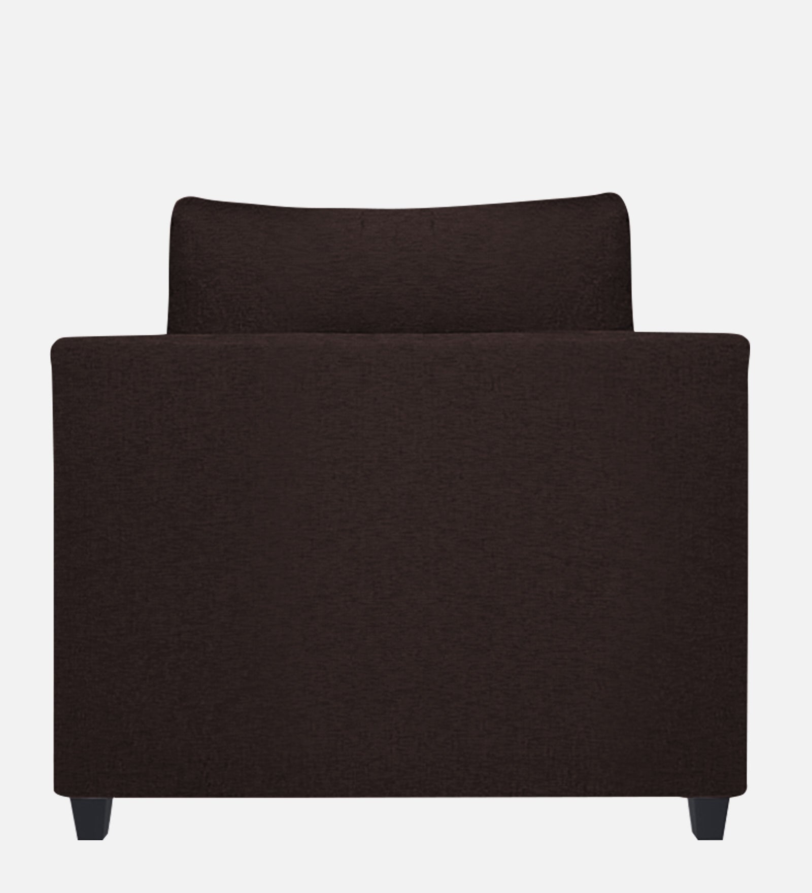 Nuska Fabric 1 Seater Sofa in Dark Brown Colour