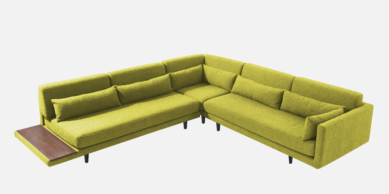 Malta Fabric 6 Seater RHS Corner Sofa In Parrot Green Colour - Febonic Living