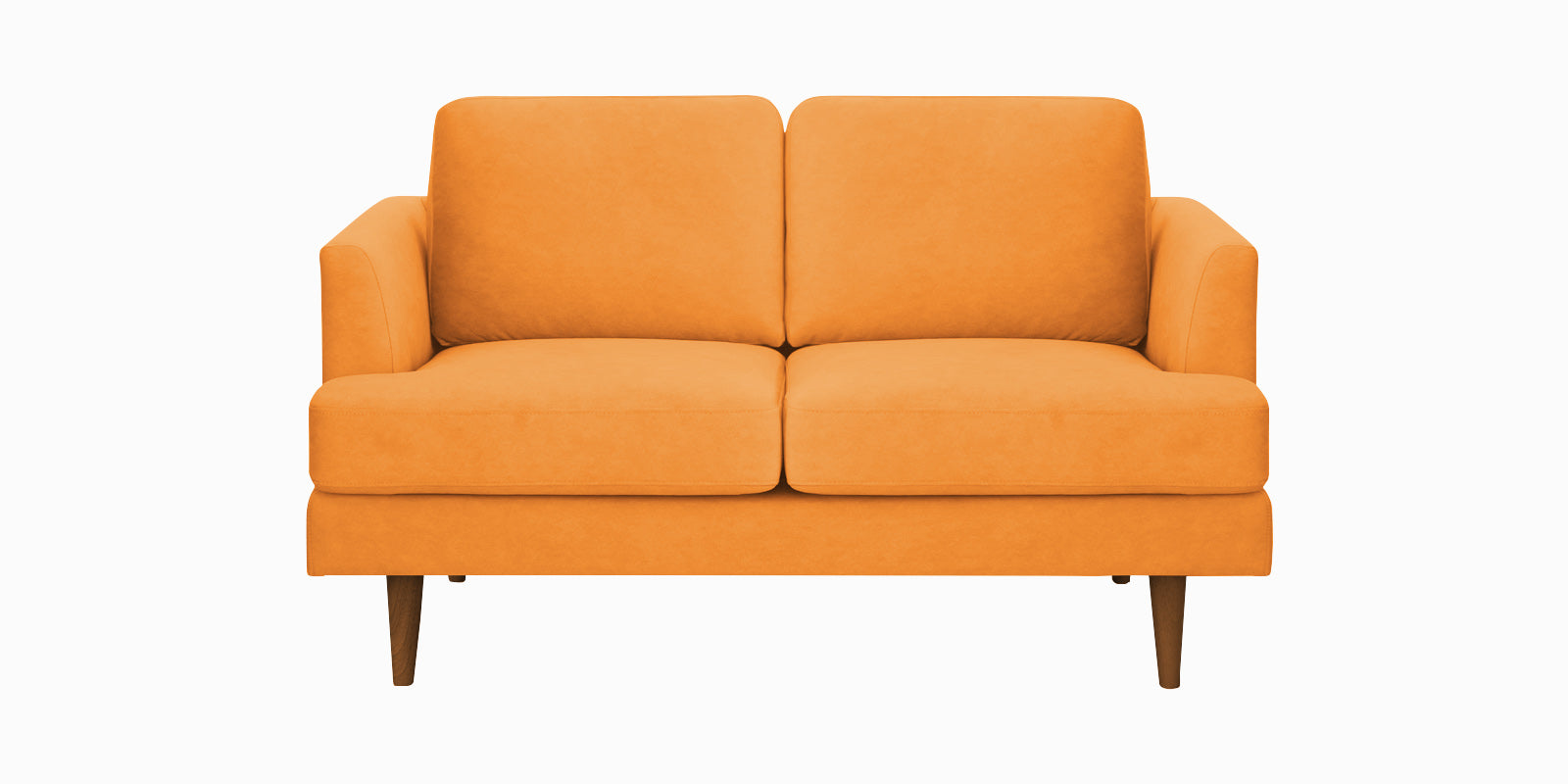Motra Velvet 2 Seater Sofa In Tangerine orange Colour - Febonic Living