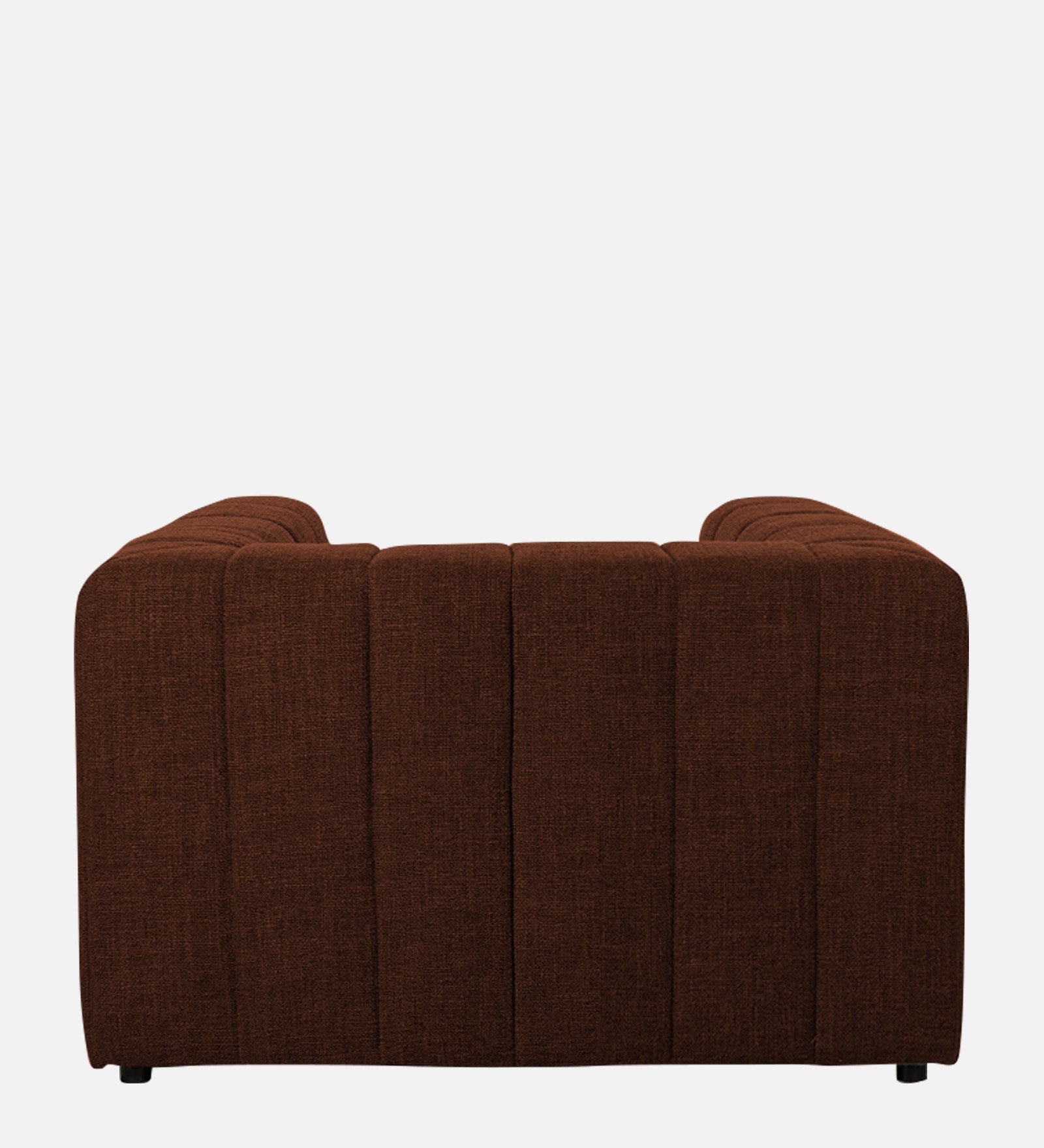 Lara Fabric 1 Seater Sofa In Coffee Brown Colour - Febonic Living