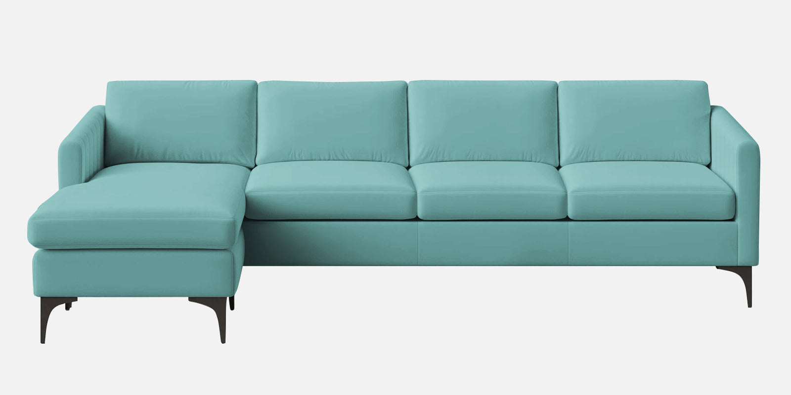 Haru Fabric RHS Sectional Sofa (3+Lounger) In Barmunda Aqua Colour - Febonic Living