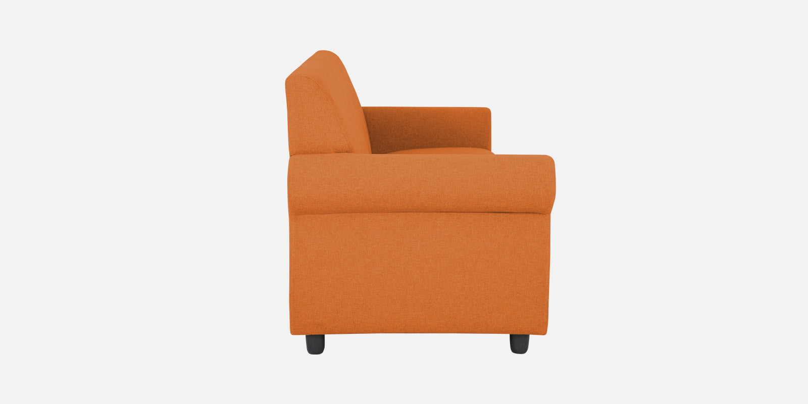 Ribby Fabric 3 Seater Sofa in Dark Orange Colour