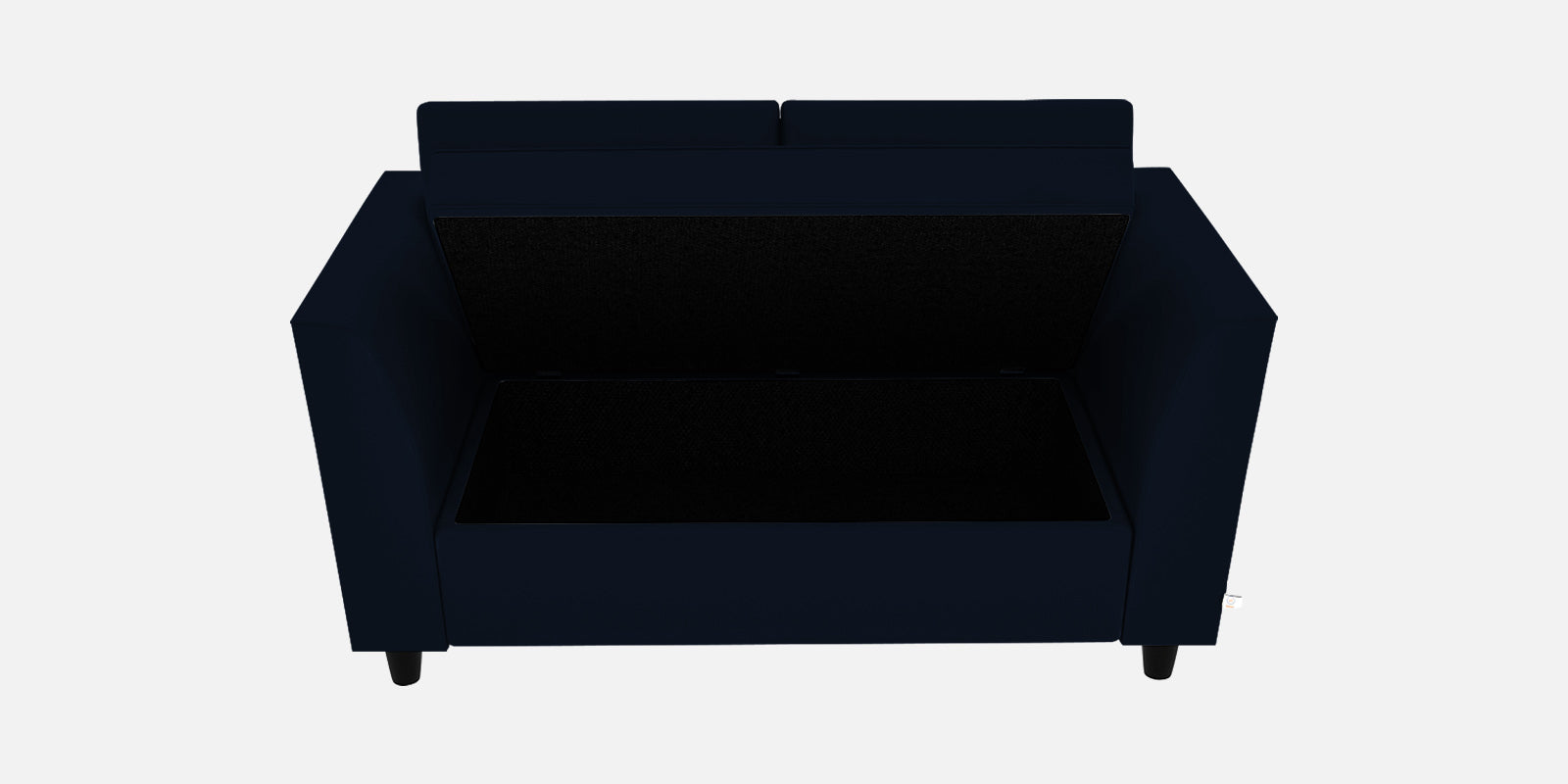 Bristo Velvet 2 Seater Sofa In Dark Blue Colour With Storage - Febonic Living