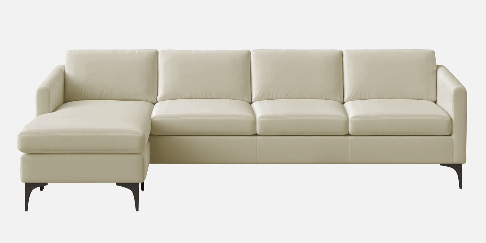 Haru Fabric RHS Sectional Sofa (3+Lounger) In Warm White Colour - Febonic Living