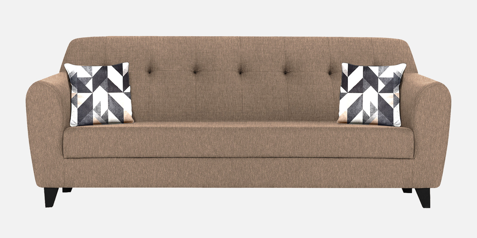 Melaan Fabric 3 Seater Sofa In Cookie Beige Colour - Febonic Living