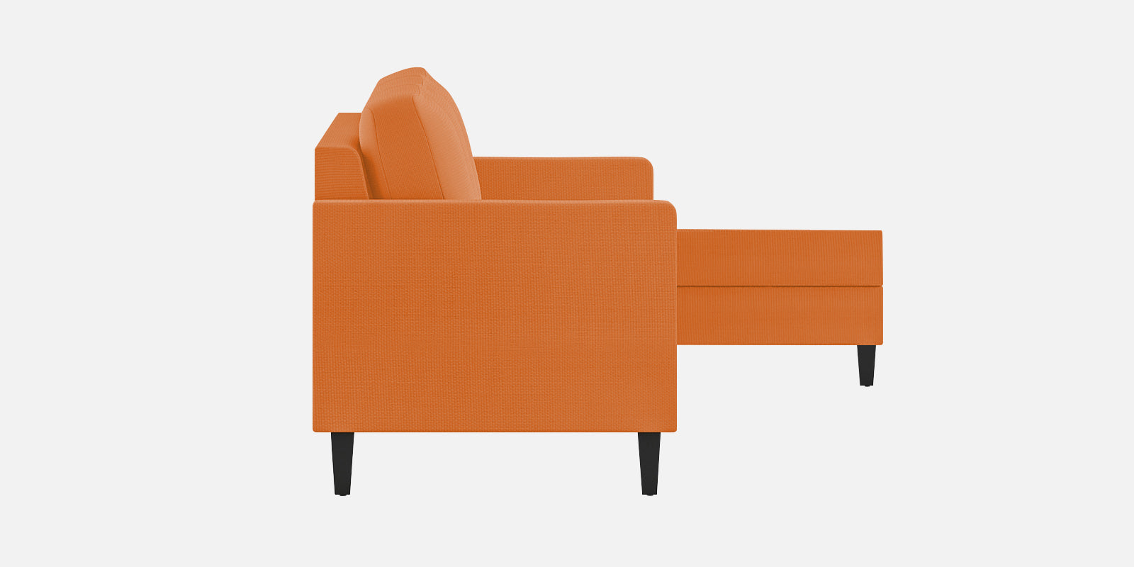 Nori Fabric LHS Sectional Sofa (3+Lounger) In Dark Orange Colour - Febonic Living