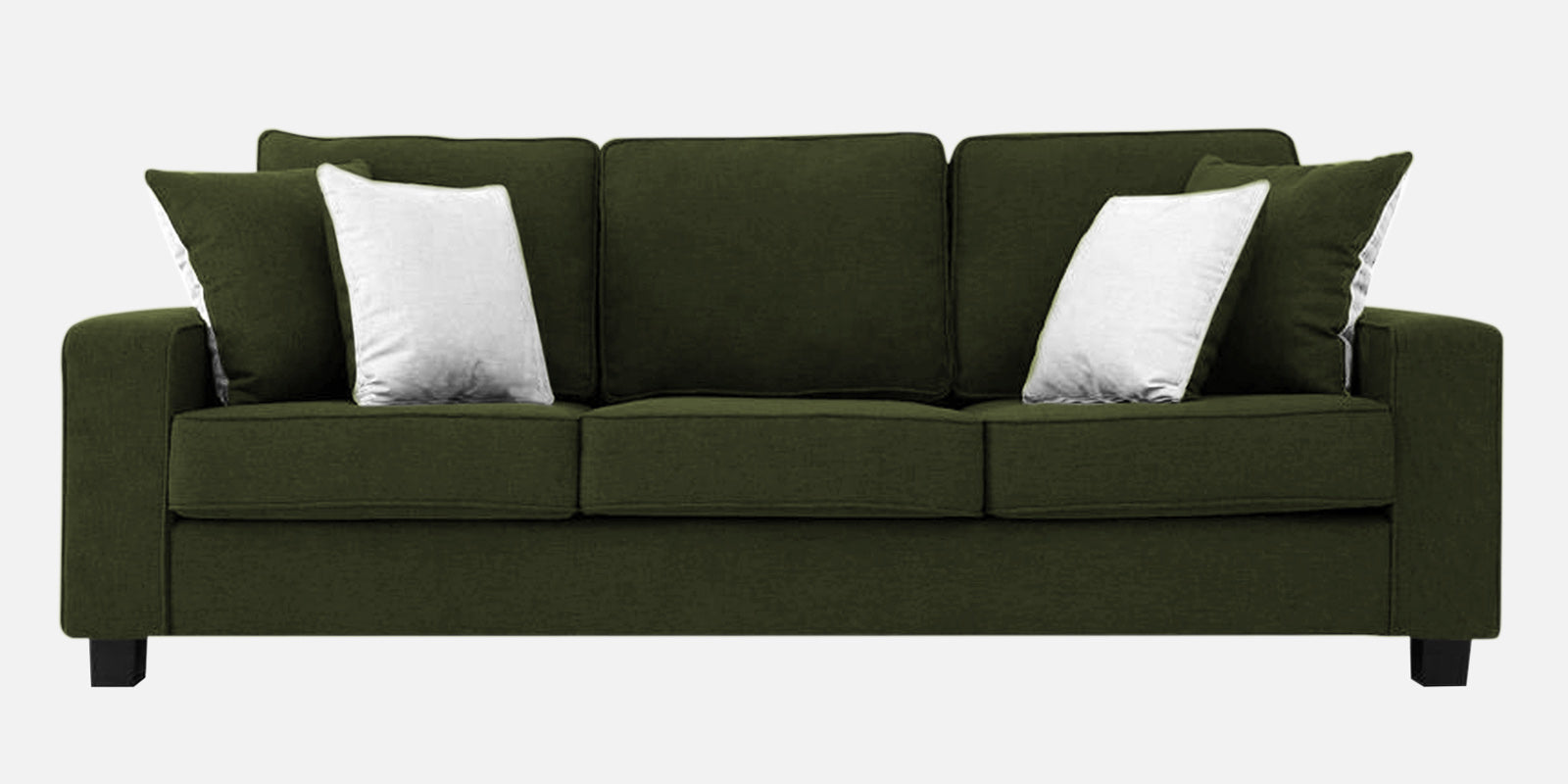 Ladybug Fabric 3 Seater Sofa In Olive Green Colour - Febonic Living