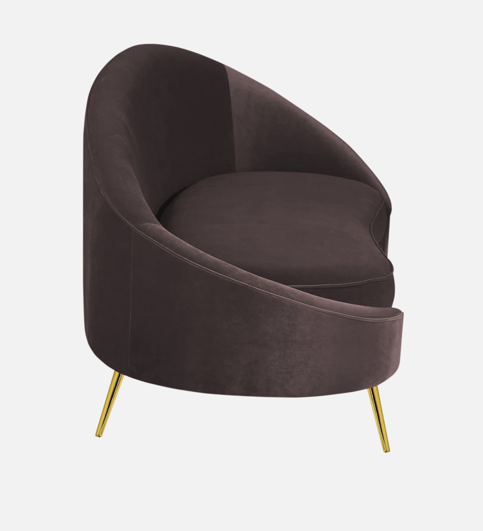 Cely Velvet LHS Chaise Lounger In Mocha Brown Colour - Febonic Living