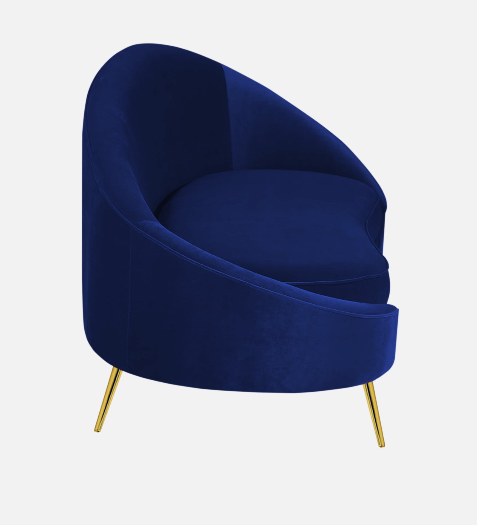 Cely Velvet LHS Chaise Lounger In Imperial Blue Colour - Febonic Living