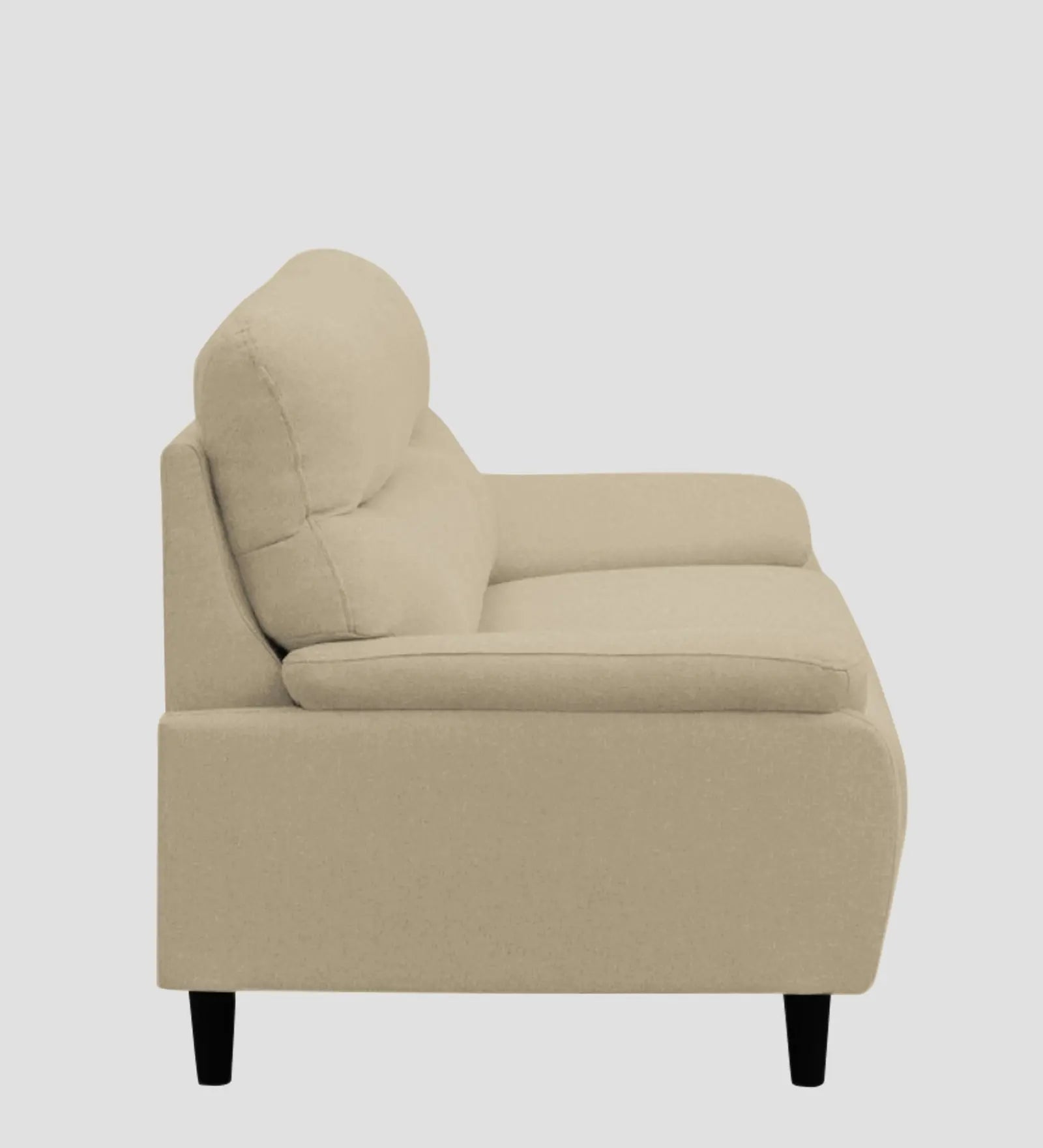 Zibby Fabric 1 Seater Sofa In Cotton Beige Colour Febonic Living