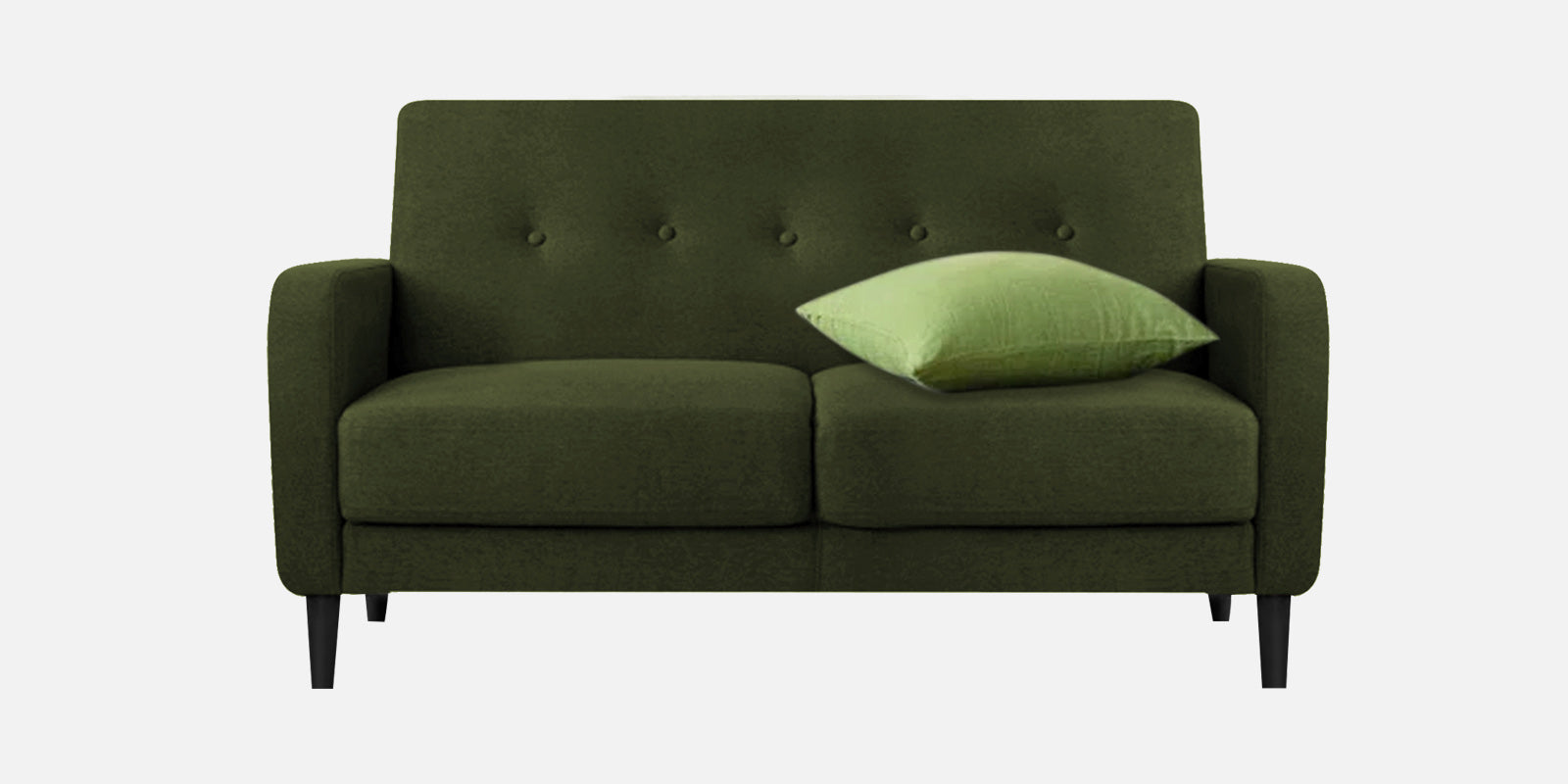 Marq Fabric 2 Seater Sofa In Olive Green Colour - Febonic Living