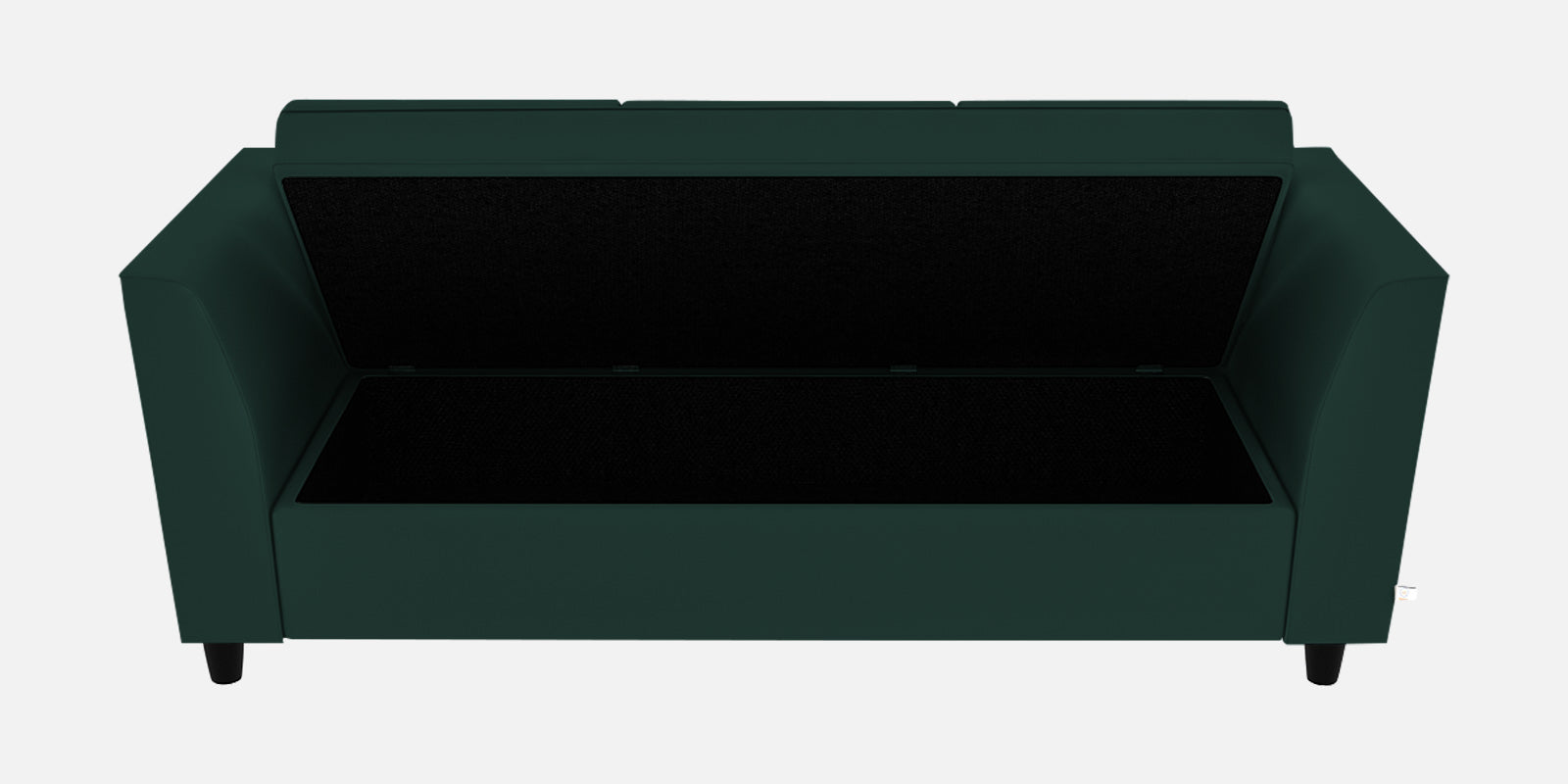 Bristo Velvet 3 Seater Sofa In Forest Green Colour With Storage - Febonic Living