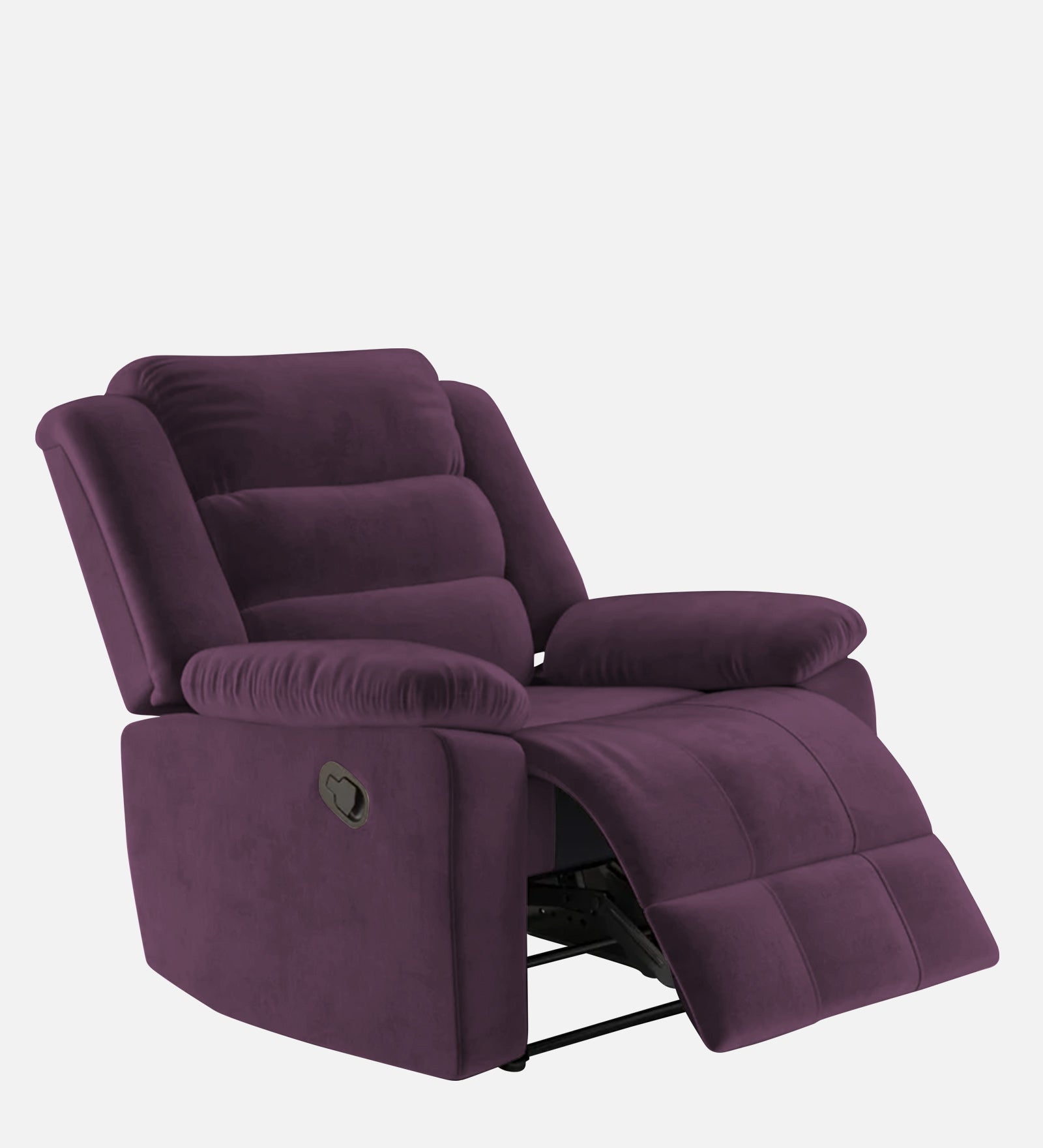 Erra Fabric 1 Seater Motorized Recliner In Greek Purple Colour - Febonic Living