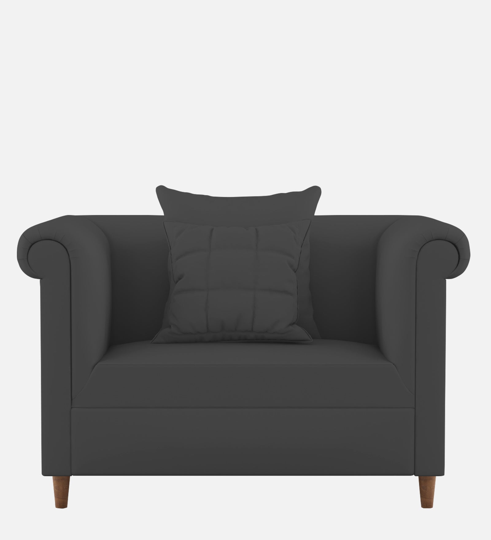 Rubi Velvet 1 Seater Sofa In Davy grey Colour - Febonic Living