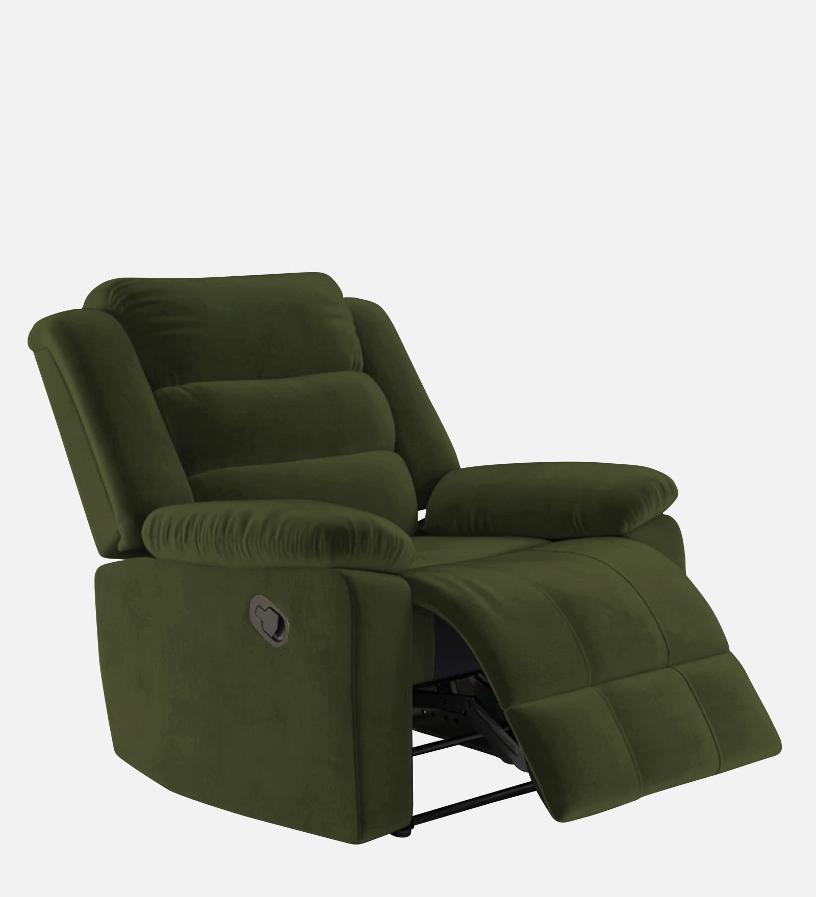 Erra Fabric 1 Seater Motorized Recliner In Olive Green Colour - Febonic Living